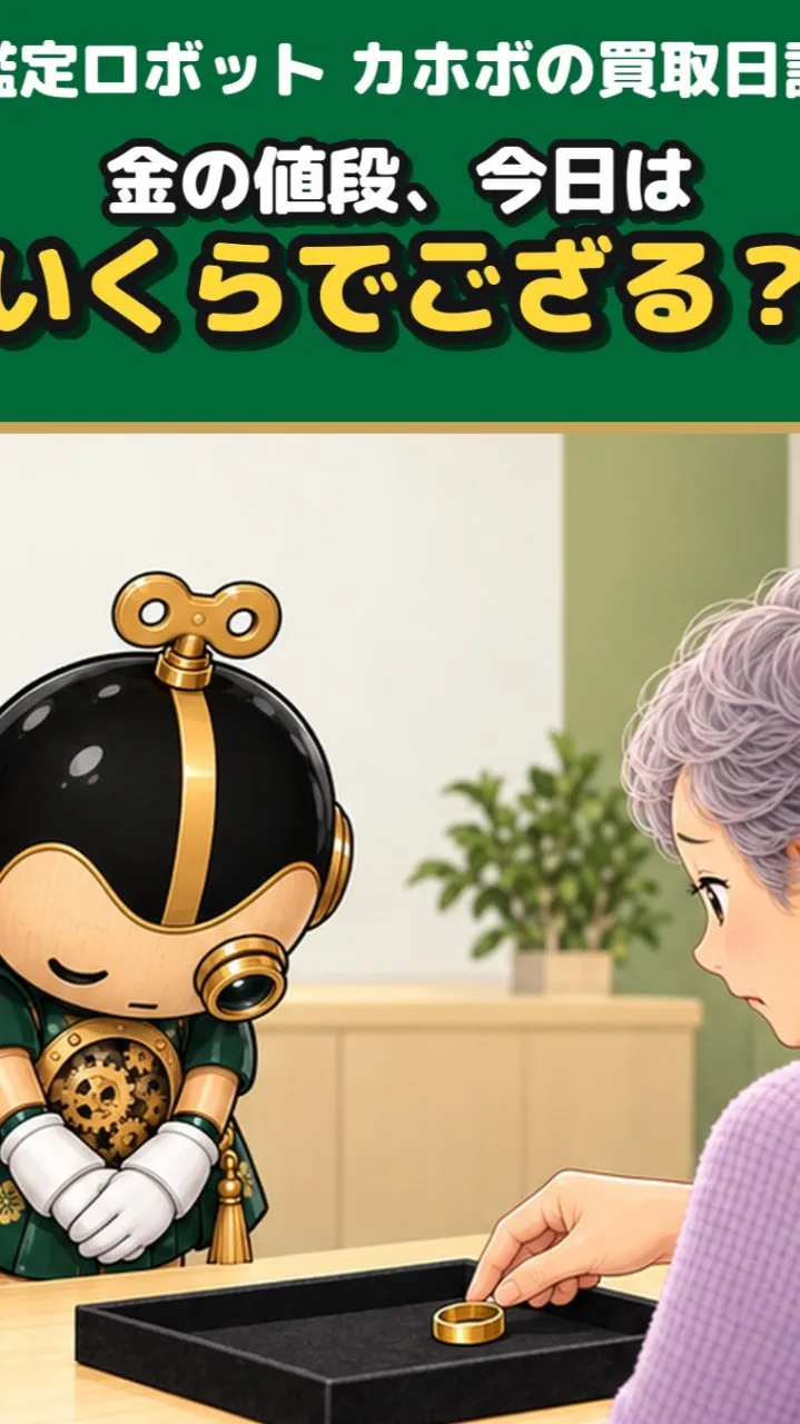 「金が下がったらしいけど、うちの指輪っていくら？」